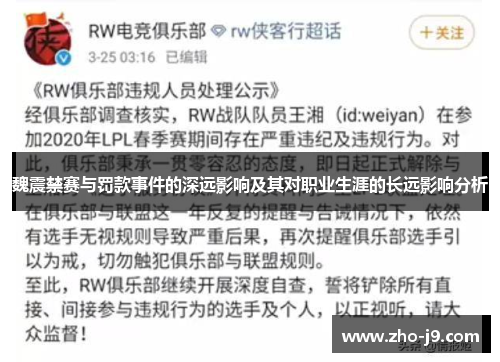 魏震禁赛与罚款事件的深远影响及其对职业生涯的长远影响分析 魏震禁赛与罚款事件的深远影响及其对职业生涯的长远影响分析